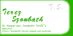 terez szombath business card